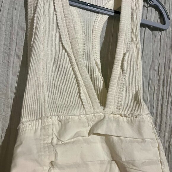 Free People White Linen Wrap-Around Tank - Picture 2 of 6